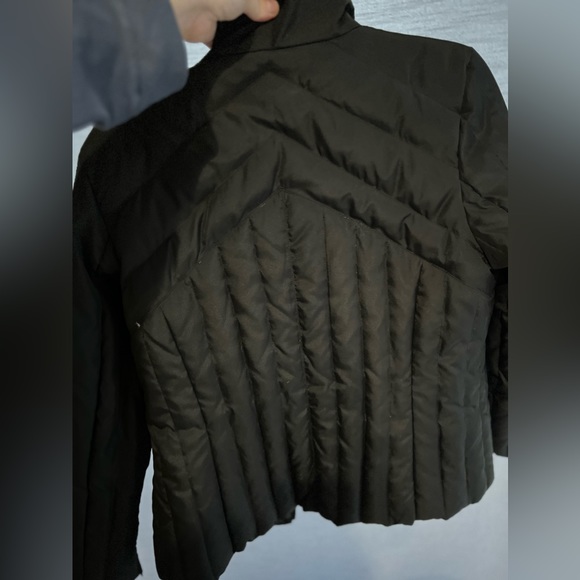 Kenneth Cole Reaction Down Puffer Jacket Black Quilted Coat Womens Size medium - Picture 4 of 4